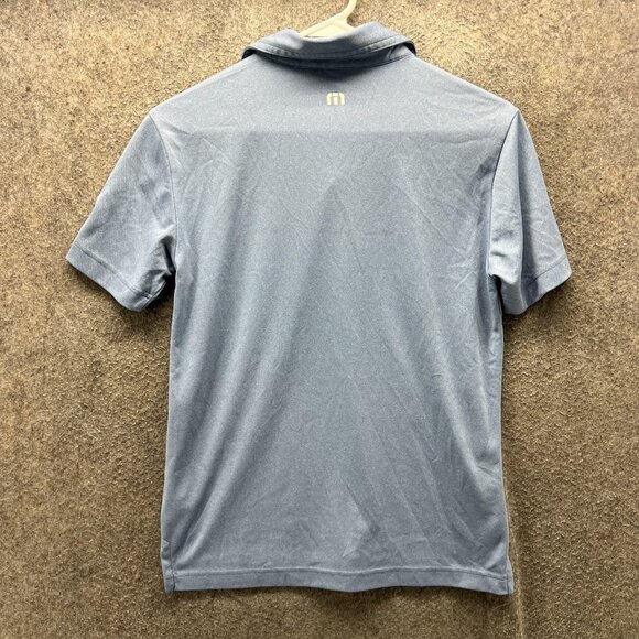 Travis Mathew Polo Shirt Mens Medium Blue Pebble Beach Golf Links Performance - Picture 2 of 14